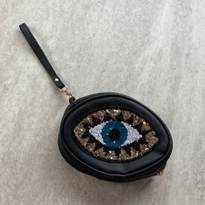Evil eye clutch